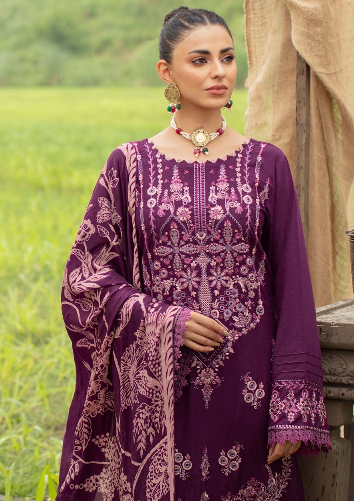 Winter Collection - Ramsha - Reet - Karandi - V06 - R#610 available at Saleem Fabrics Traditions