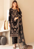 Winter Collection - Ramsha - Velvet - V04 - D#401 (Black) available at Saleem Fabrics Traditions