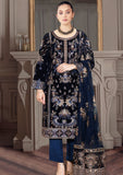 Winter Collection - Ramsha - Velvet - V04 - D#401 (Blue) available at Saleem Fabrics Traditions
