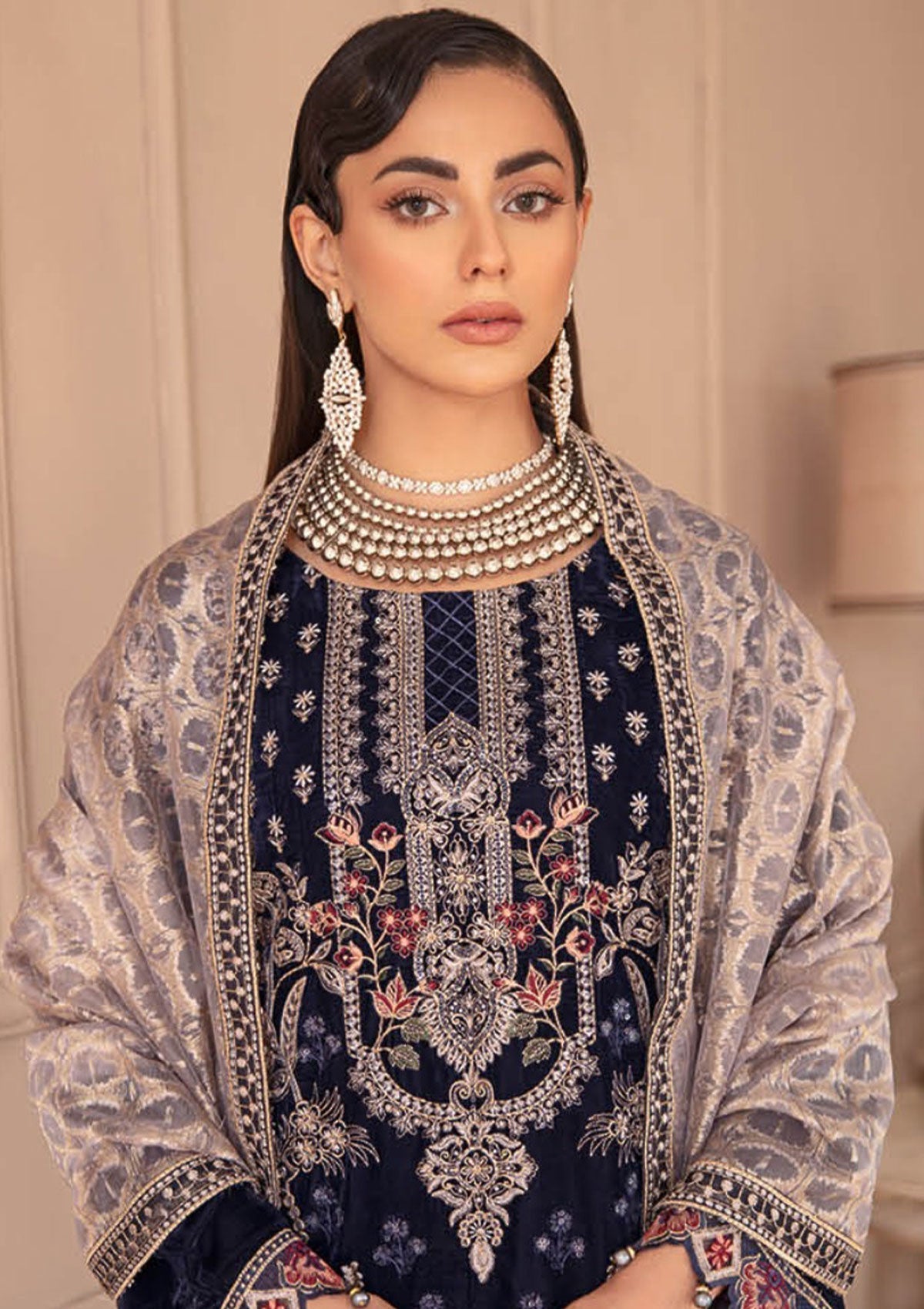 Winter Collection - Ramsha - Velvet - V05 - V#501 available at Saleem Fabrics Traditions