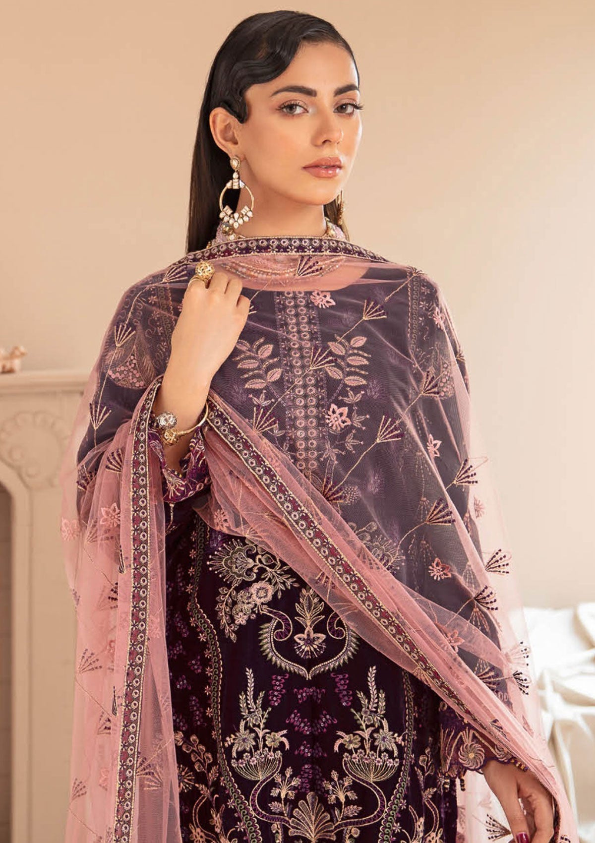 Winter Collection - Ramsha - Velvet - V05 - V#505 available at Saleem Fabrics Traditions