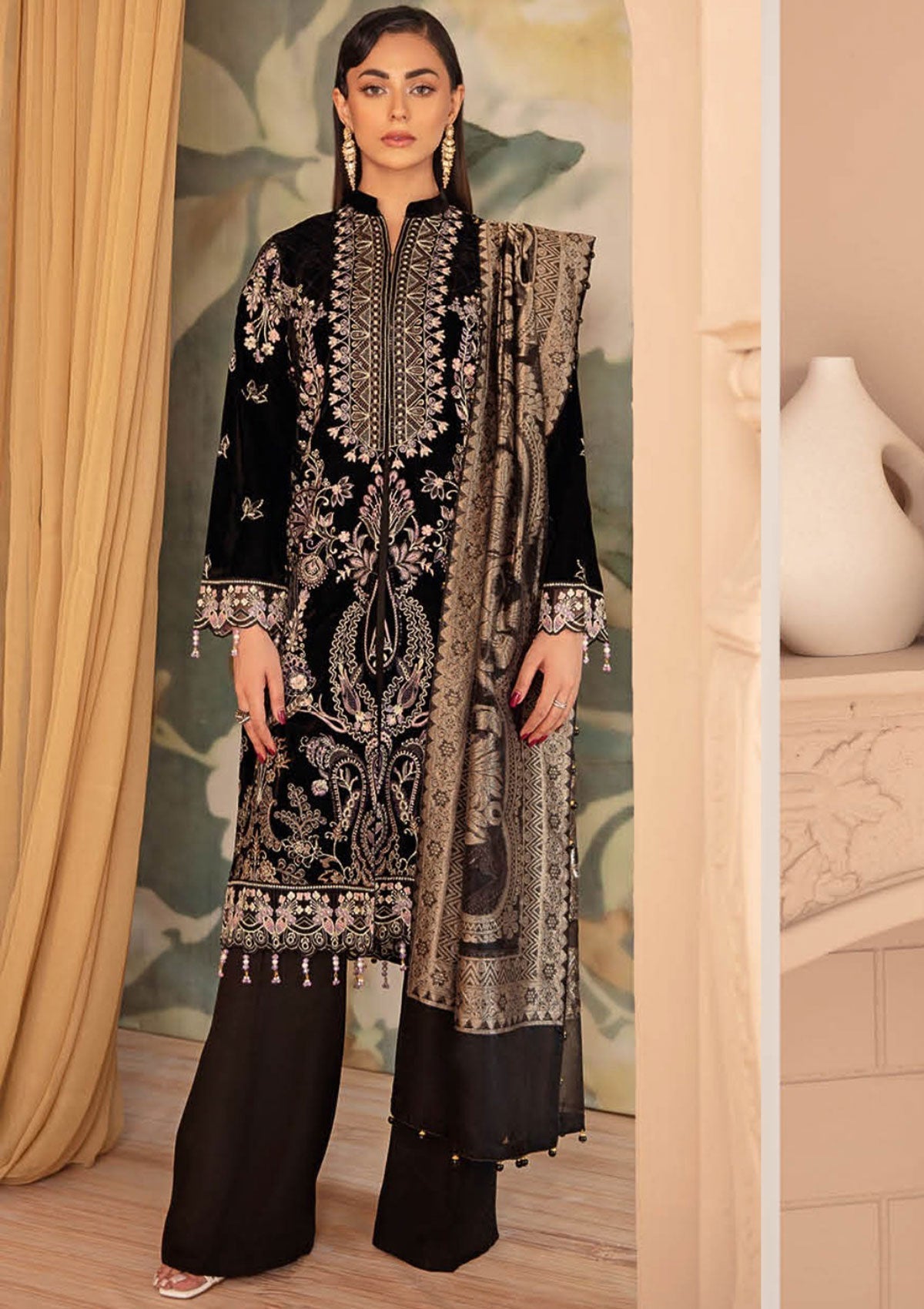 Winter Collection - Ramsha - Velvet - V05 - V#508 available at Saleem Fabrics Traditions