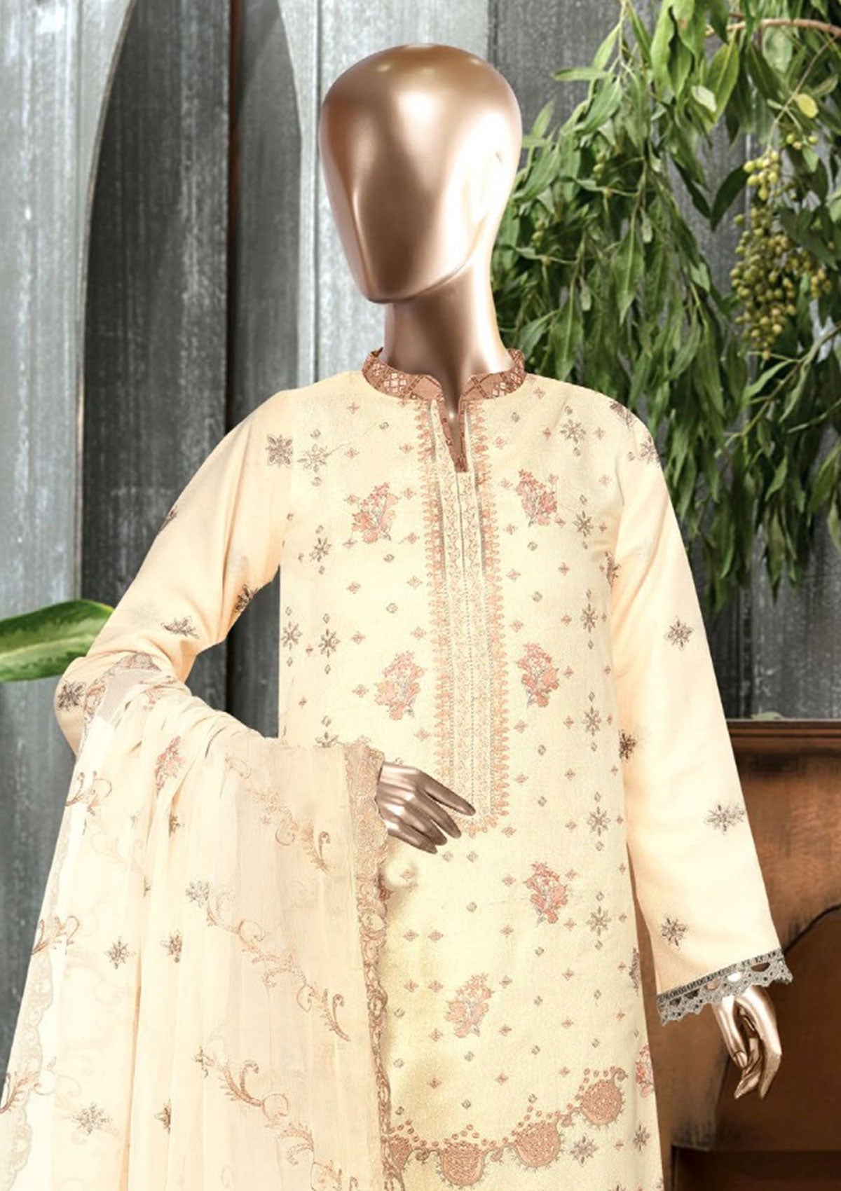 Winter Collection - Rang Noor - Emb Karandi - AJ#10 available at Saleem Fabrics Traditions