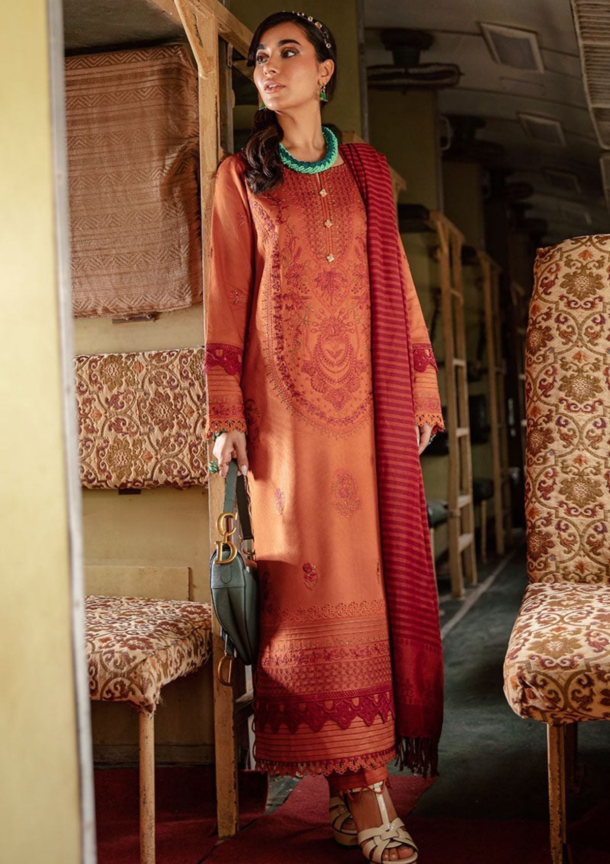 Winter Collection - Rang Rasiya - Safarnama - D#5 (AABROO) available at Saleem Fabrics Traditions