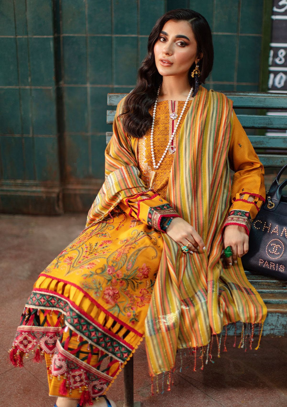 Winter Collection - Rang Rasiya - Safarnama - D#8 (MASHAL) available at Saleem Fabrics Traditions
