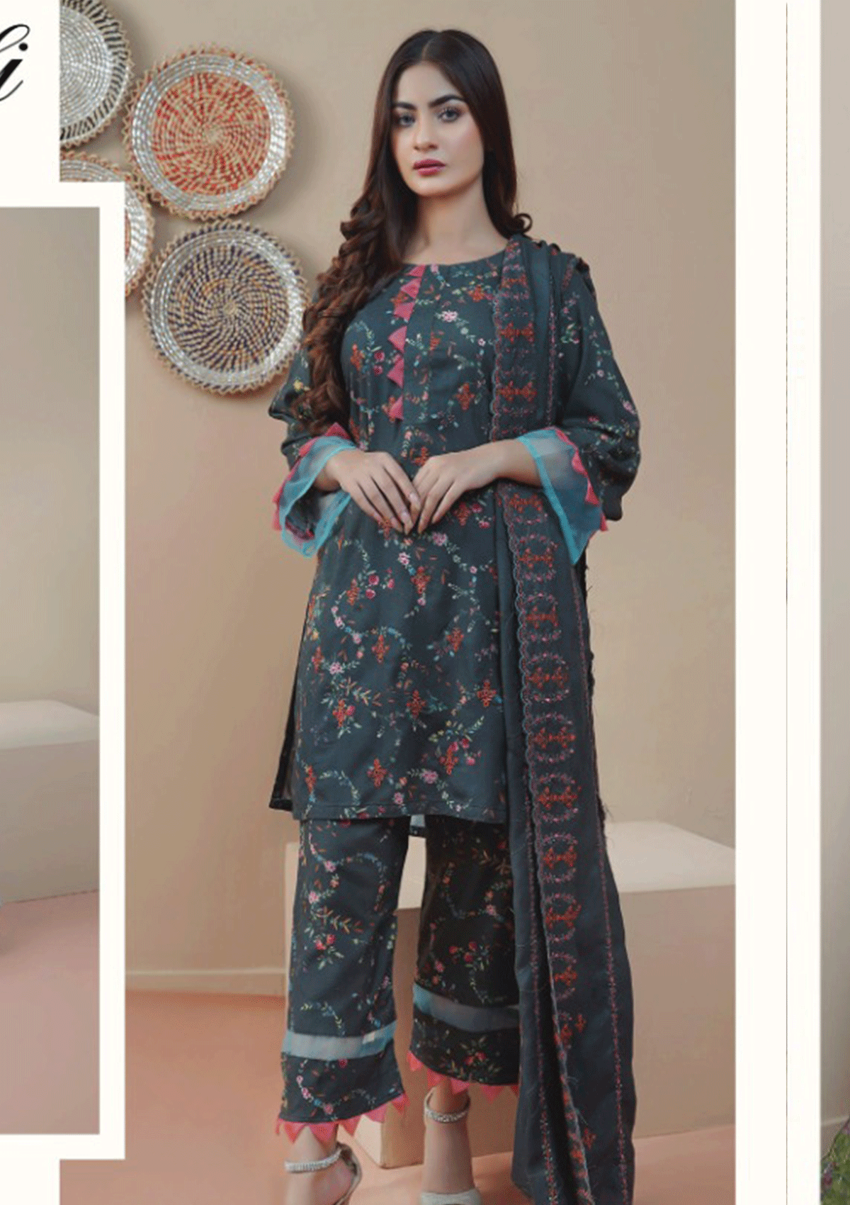 Winter Collection - Rangoli - Embroidered - REL#7 available at Saleem Fabrics Traditions