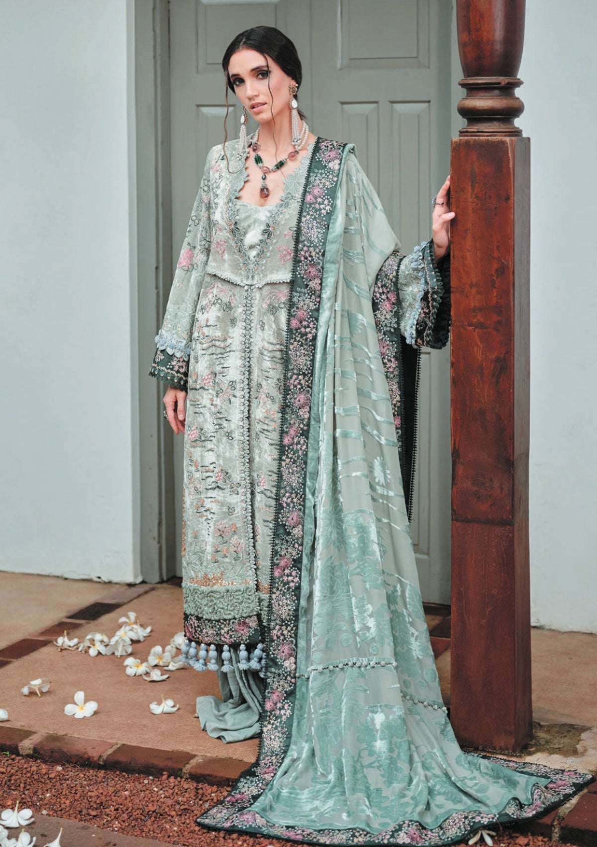 Winter Collection - Republic  - Danayah - DU#02 (Kesel) available at Saleem Fabrics Traditions