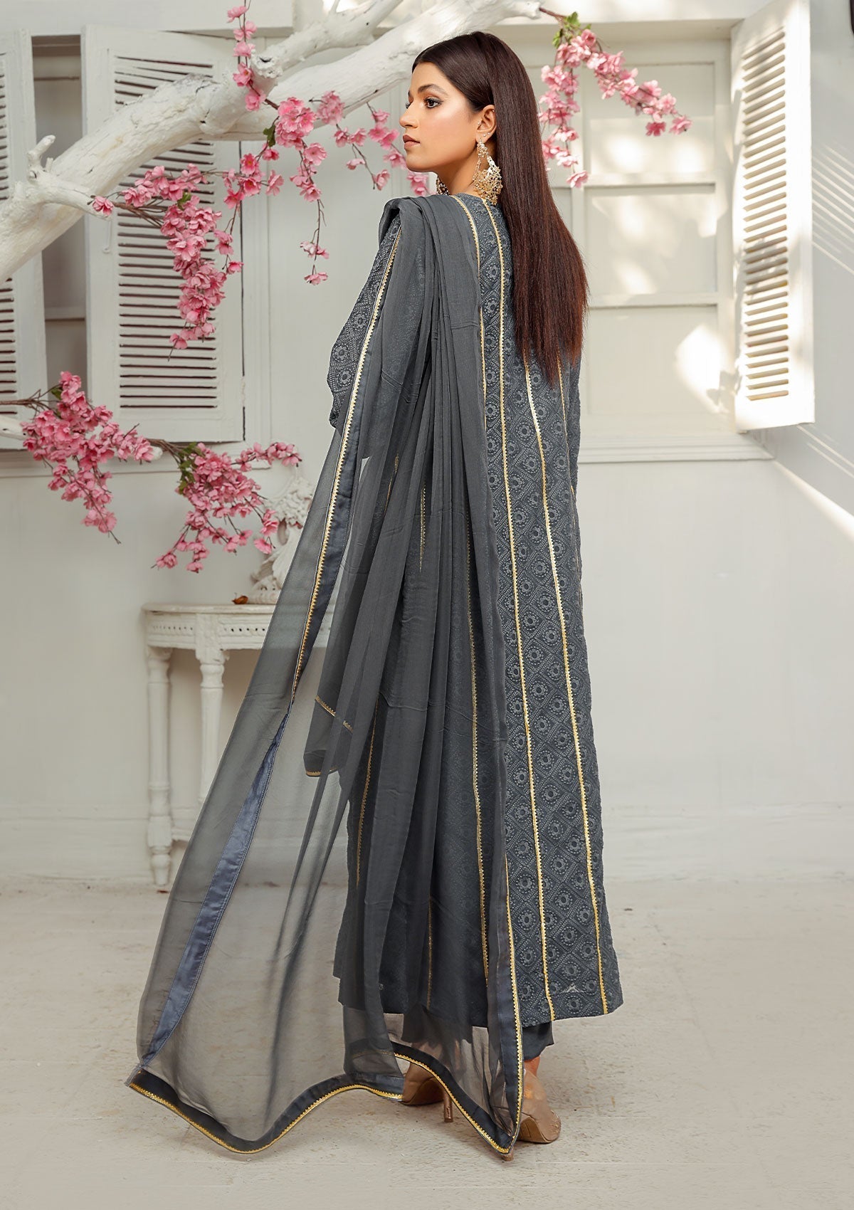 Winter Collection - Rubaaiyat - Chikankari - Chiffon - D#01 available at Saleem Fabrics Traditions