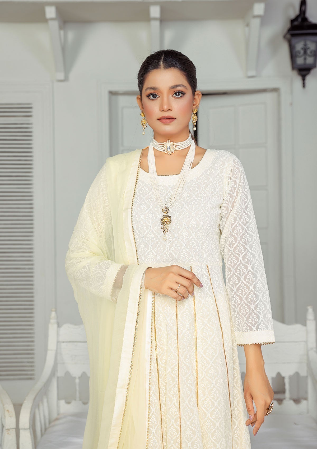 Winter Collection - Rubaaiyat - Chikankari - Chiffon - D#04 available at Saleem Fabrics Traditions