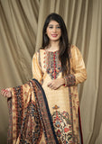 Winter Collection - Rubaaiyat - D/Print Khaddar - D#01 (Beige) available at Saleem Fabrics Traditions