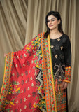 Winter Collection - Rubaaiyat - D/Print Khaddar - D#01 (Black 3) available at Saleem Fabrics Traditions