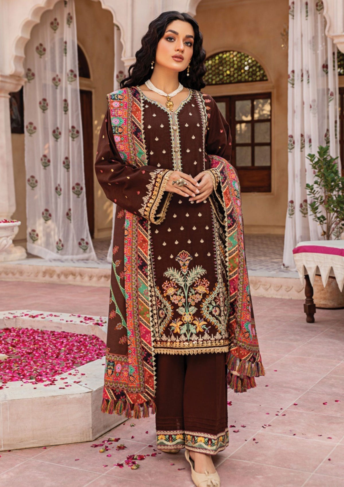 Winter Collection - Rubaaiyat - Emb - Khaddar - Aabroo (B) available at Saleem Fabrics Traditions