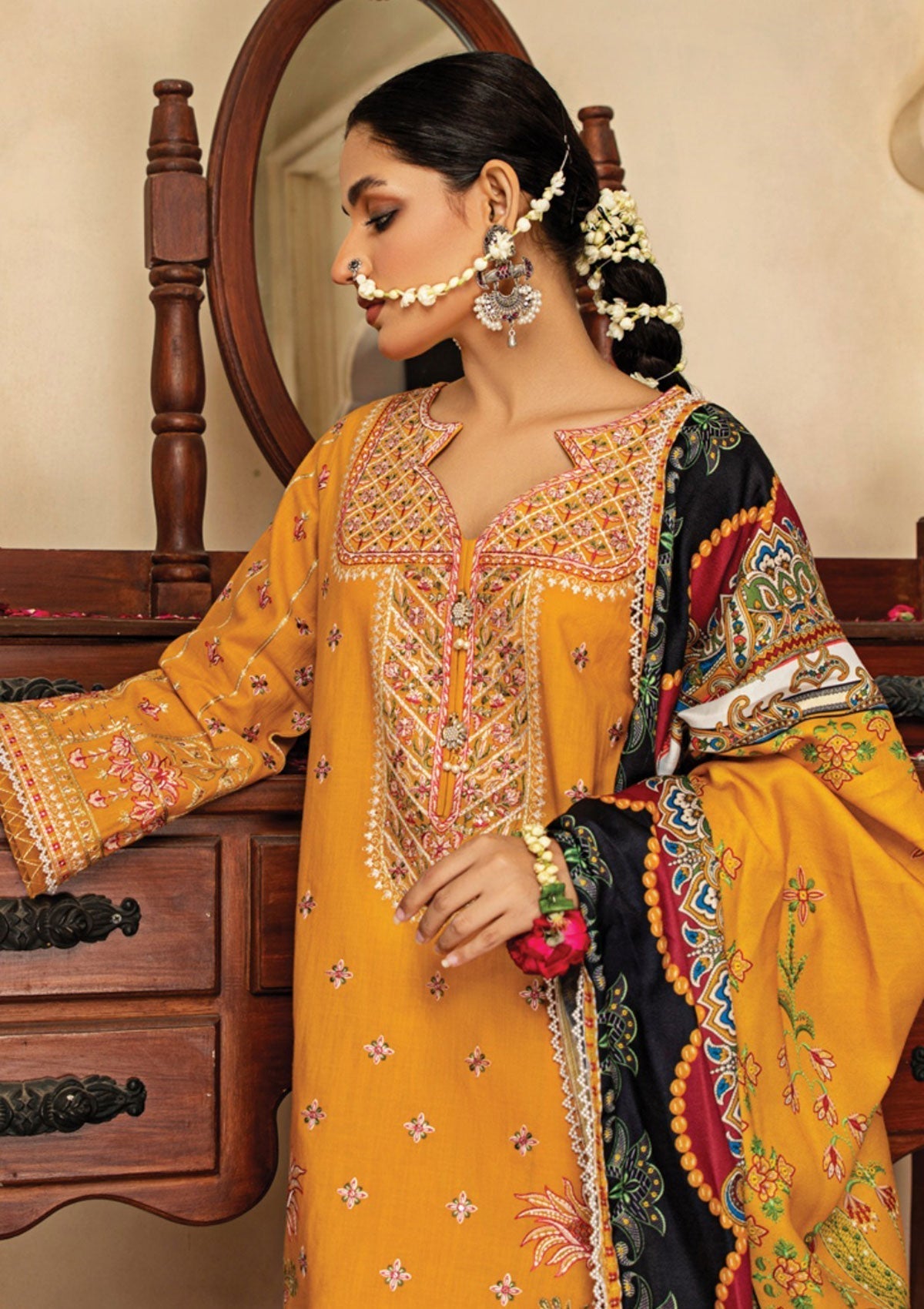 Winter Collection - Rubaaiyat - Emb - Khaddar - Aaks (B) available at Saleem Fabrics Traditions
