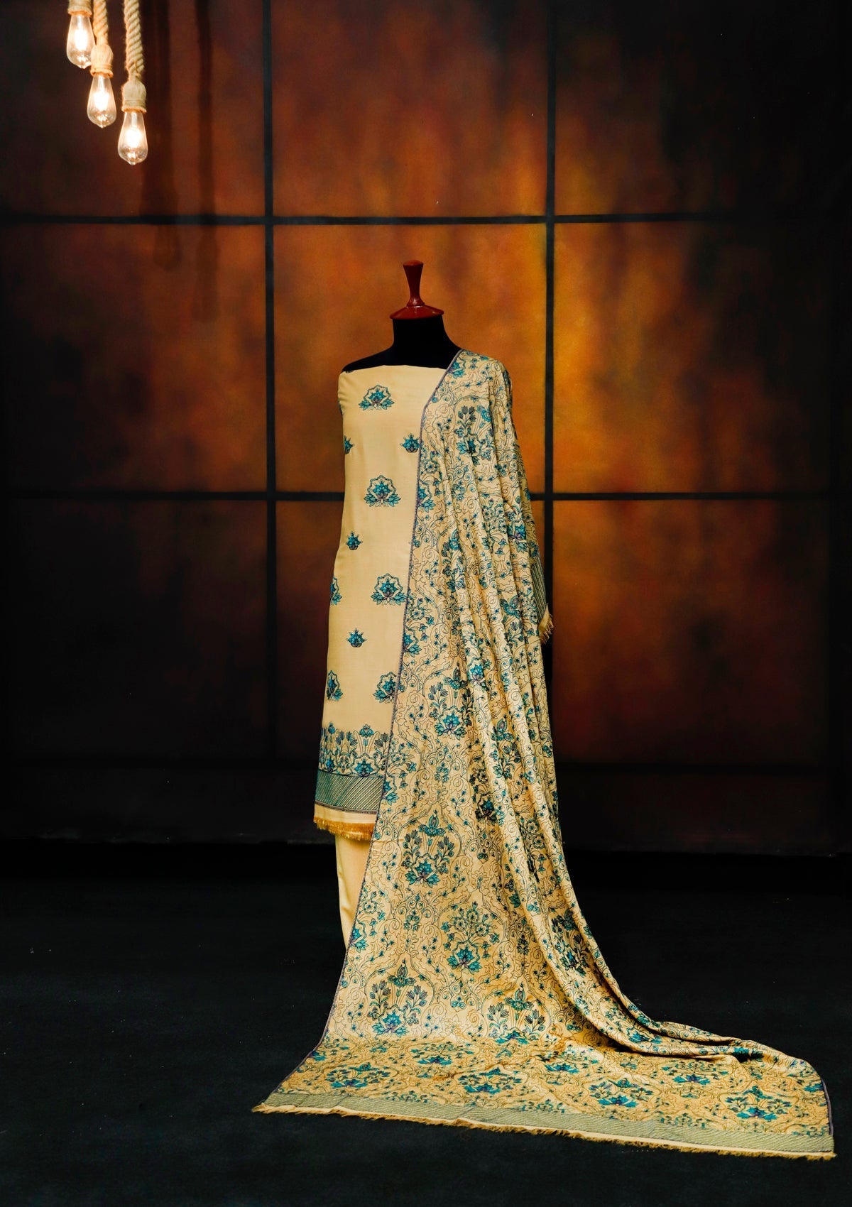 Winter Collection - Rubaaiyat - Youdia Karandi - RYK#08 (L Golden) available at Saleem Fabrics Traditions