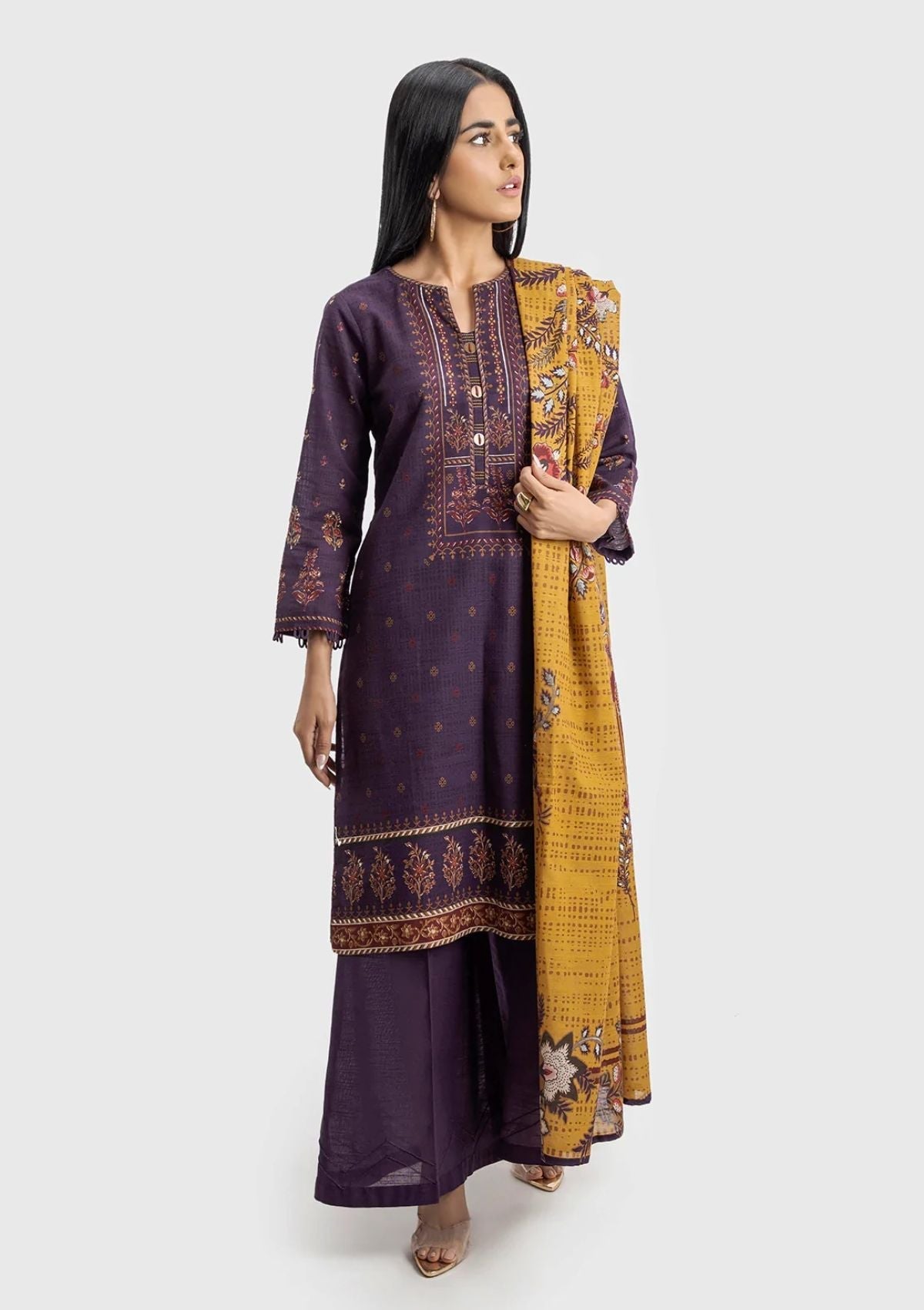 Winter Collection - Sahar - Khaddar - 3Pcs - SWK#3 available at Saleem Fabrics Traditions