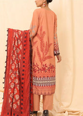 Winter Collection - Salitex - Printed Linen - V01 - WK#01177 (Peach) available at Saleem Fabrics Traditions