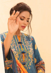 Winter Collection - Salitex - Printed Linen - V01 - WK#01179 (R Blue) available at Saleem Fabrics Traditions