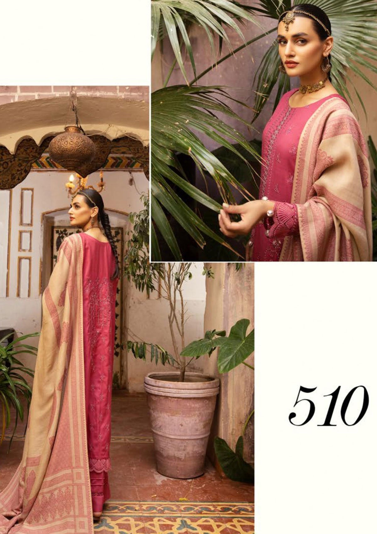 Winter Collection - Shaista - Executive - Semi Peach - D#510 available at Saleem Fabrics Traditions