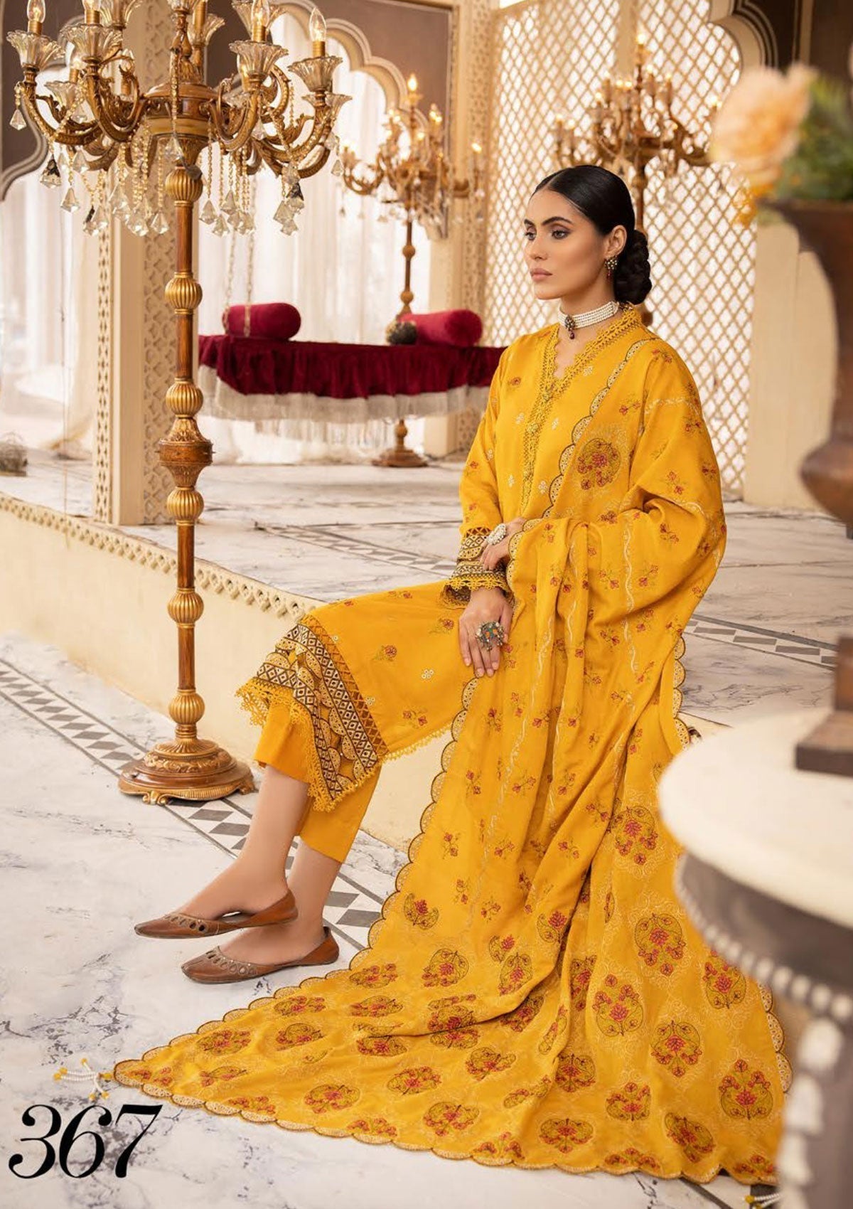 Winter Collection - Shaista - Khoobseerat - Karandi - SKK#367 available at Saleem Fabrics Traditions