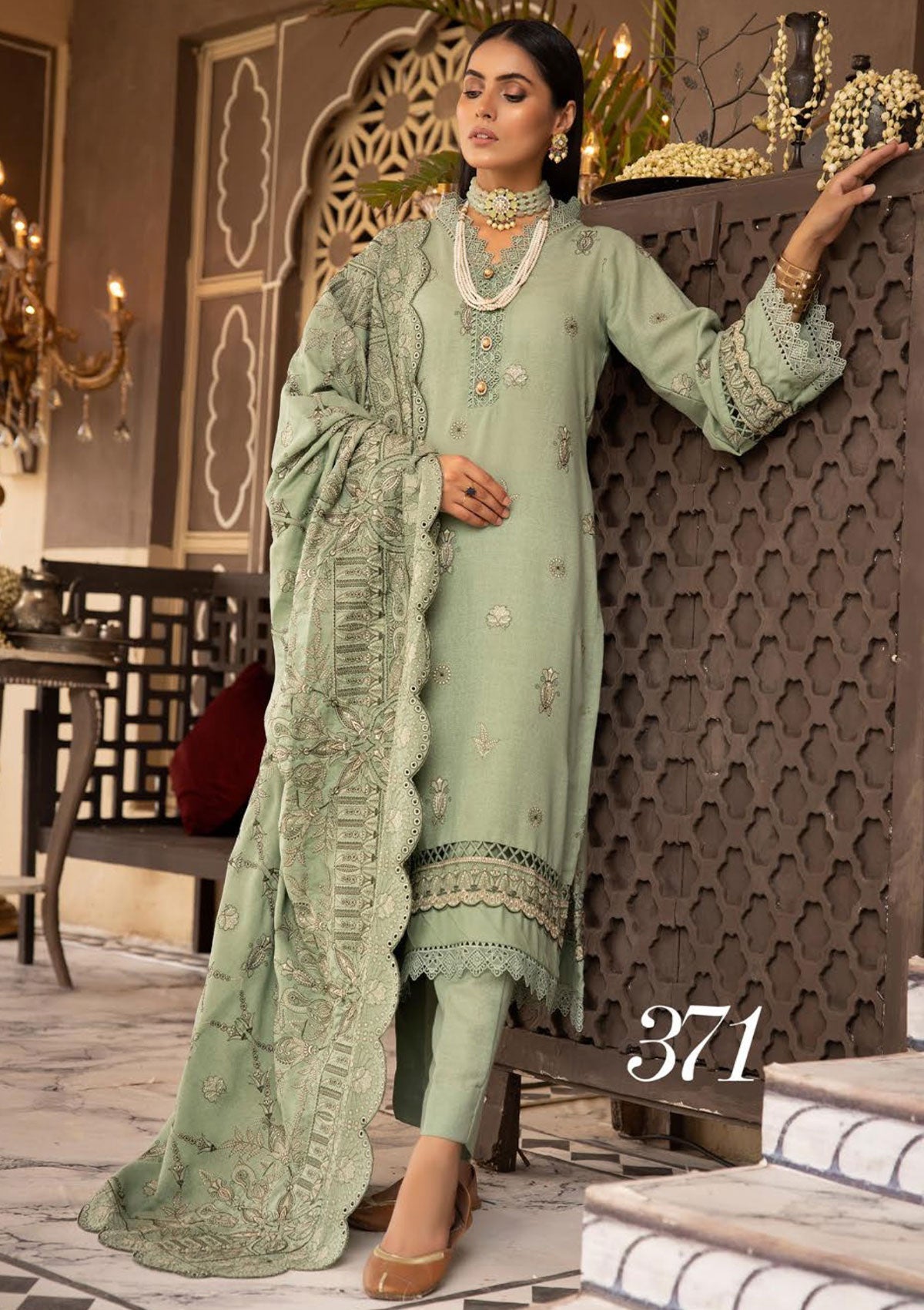 Winter Collection - Shaista - Khoobseerat - Karandi - SKK#371 available at Saleem Fabrics Traditions