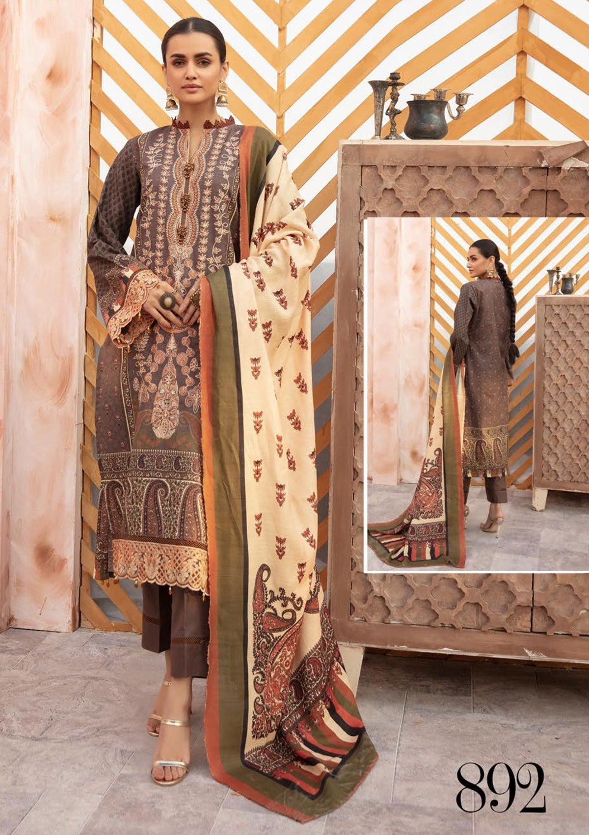 Winter Collection - Shaista - Nazakat - Khaddar - D#892 available at Saleem Fabrics Traditions