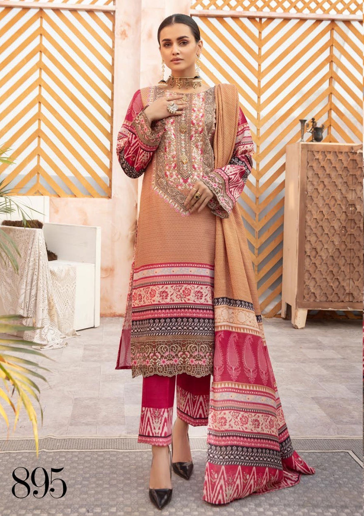 Winter Collection - Shaista - Nazakat - Khaddar - D#895 available at Saleem Fabrics Traditions