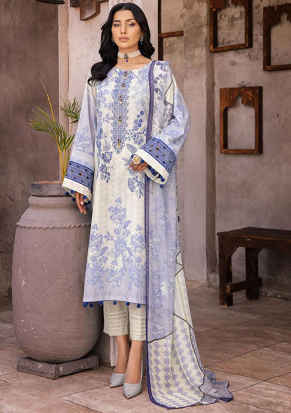 Winter Collection - Shaista - Saman - Karandi - D#435 available at Saleem Fabrics Traditions
