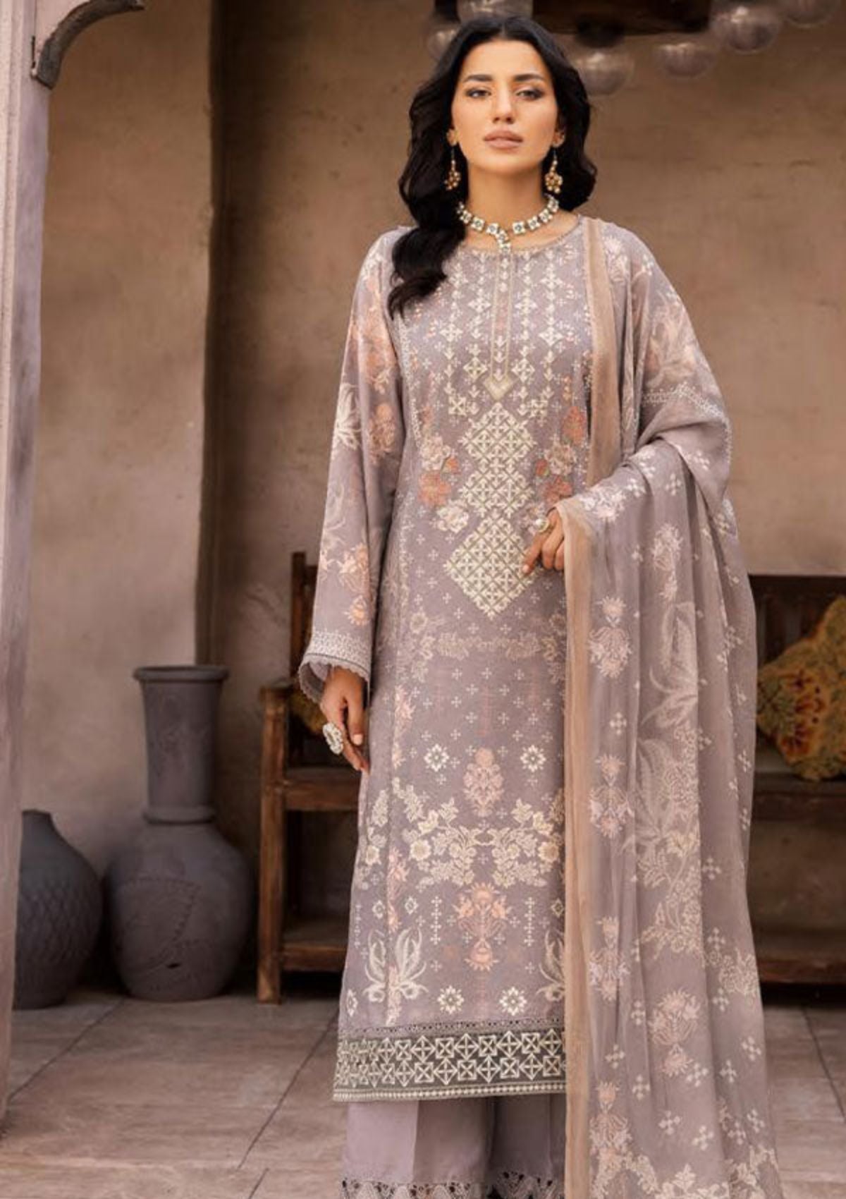 Winter Collection - Shaista - Saman - Karandi - D#442 available at Saleem Fabrics Traditions