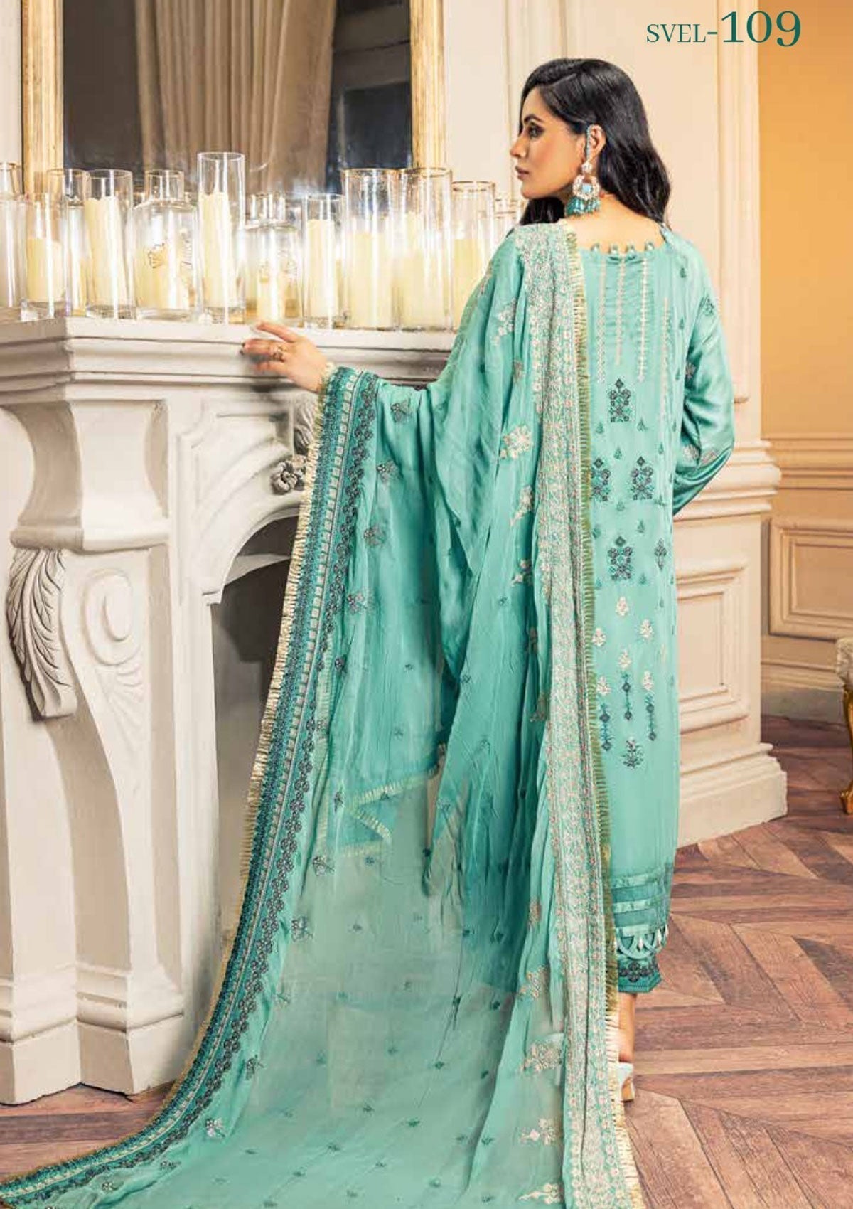 Winter Collection - Shaista - Shamoz Satin - V01 - D#109 available at Saleem Fabrics Traditions