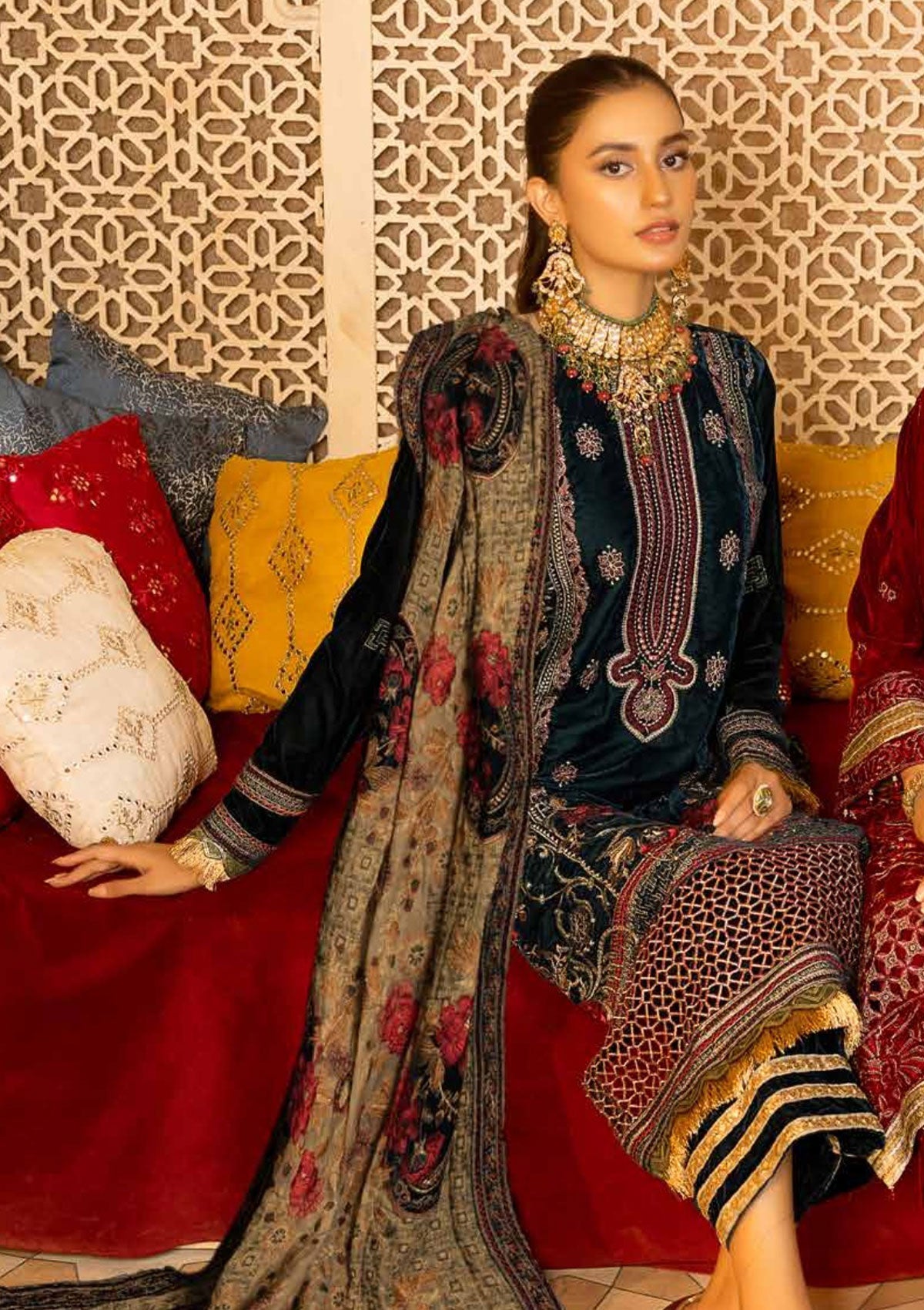 Winter Collection - Shaista - Velvet - Emb - SVEC#404 available at Saleem Fabrics Traditions