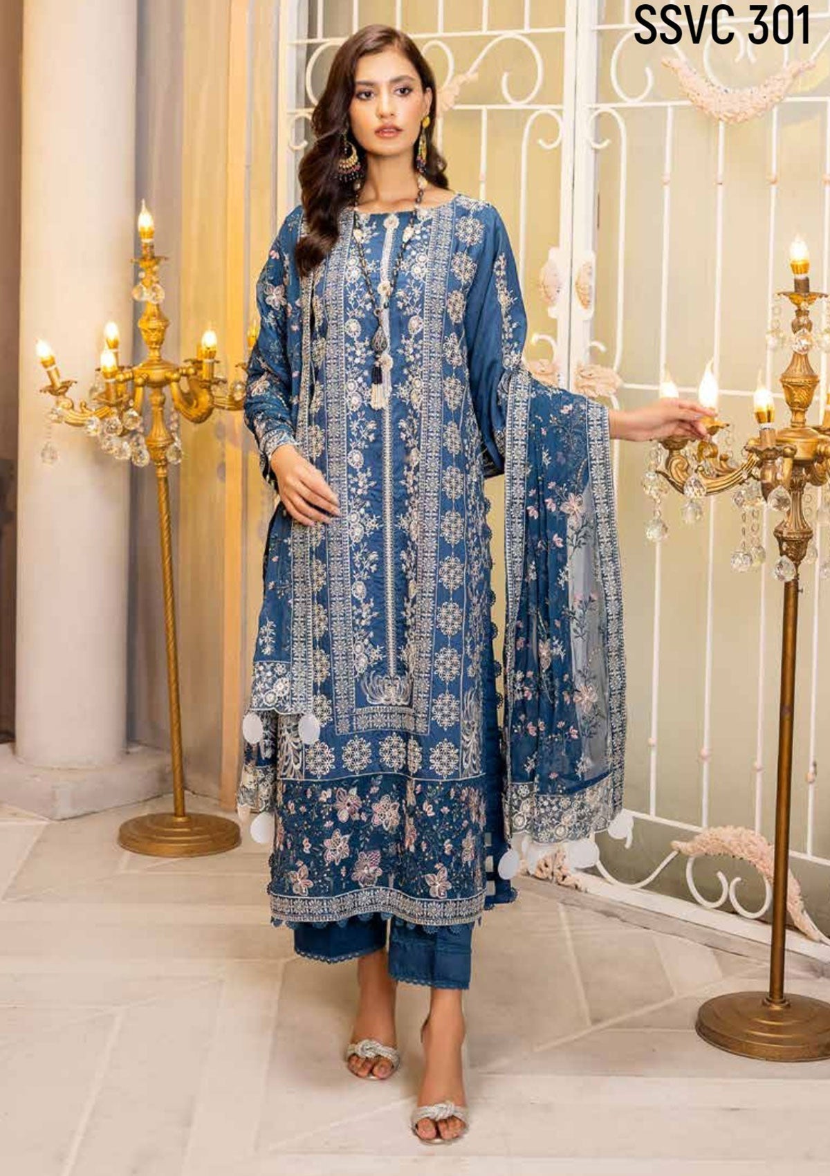 Winter Collection - Shaista - Viscose - V02 - D#301 available at Saleem Fabrics Traditions