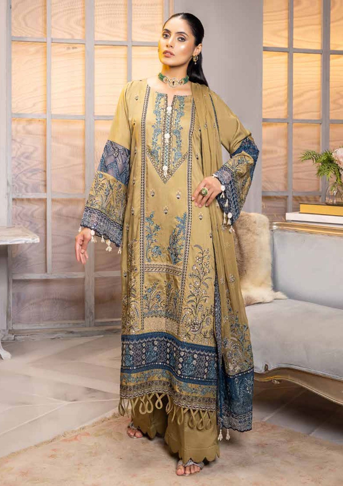Winter Collection - Shaista - Viscose - V02 - D#307 available at Saleem Fabrics Traditions