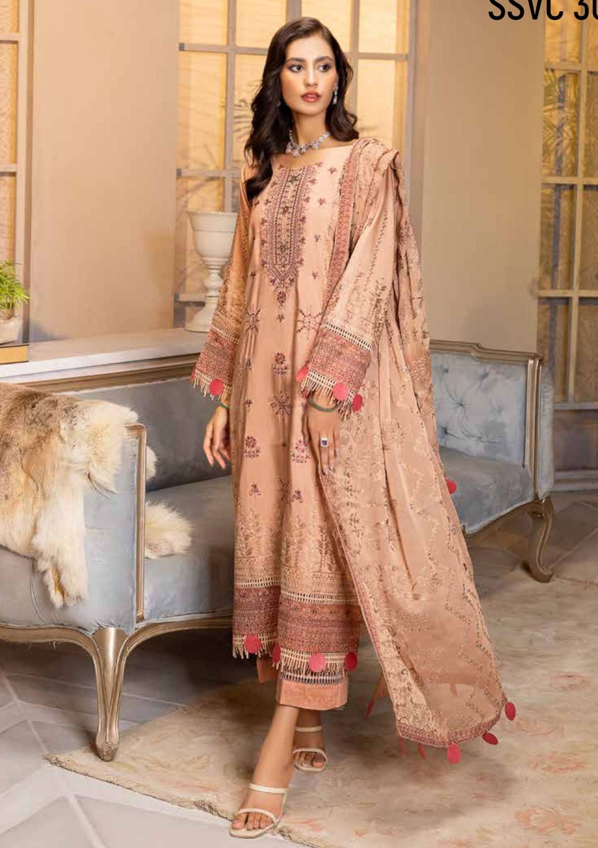 Winter Collection - Shaista - Viscose - V02 - D#309 available at Saleem Fabrics Traditions
