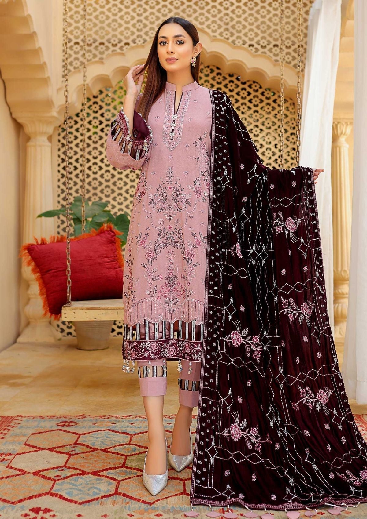 Winter Collection - Waresha - Luxury - V28 - D#169 available at Saleem Fabrics Traditions