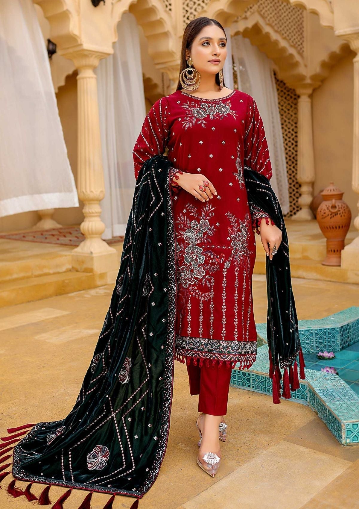 Winter Collection - Waresha - Luxury - V28 - D#172 available at Saleem Fabrics Traditions
