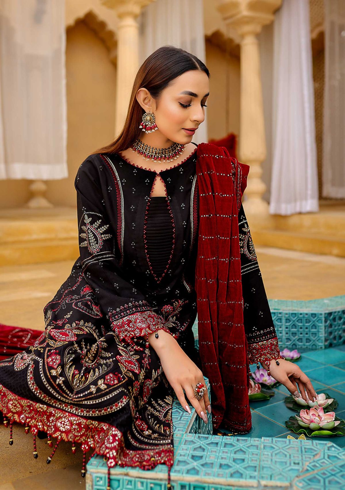 Winter Collection - Waresha - Luxury - V28 - D#173 available at Saleem Fabrics Traditions