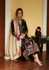 Winter Collection - Zaha - Unstitched - D#4 - Feray available at Saleem Fabrics Traditions