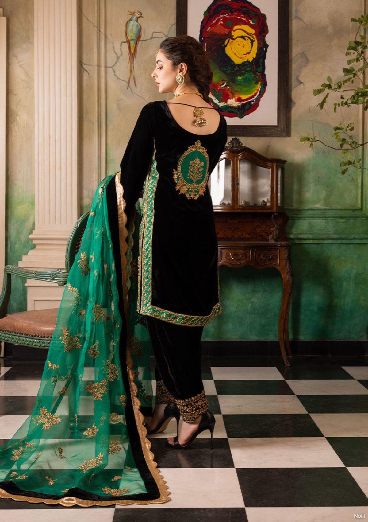 Winter Collection - Zainab Chottani - Velvet - ZCV#1 available at Saleem Fabrics Traditions