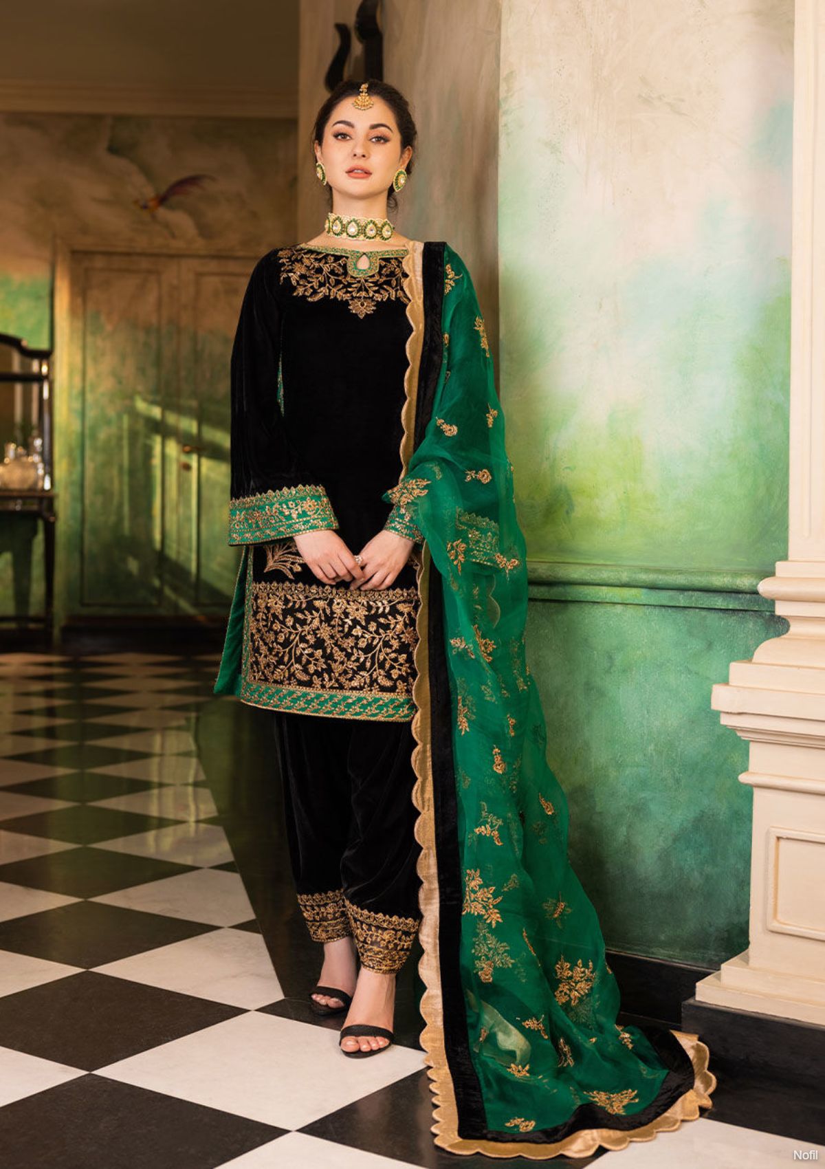 Winter Collection - Zainab Chottani - Velvet - ZCV#1 available at Saleem Fabrics Traditions