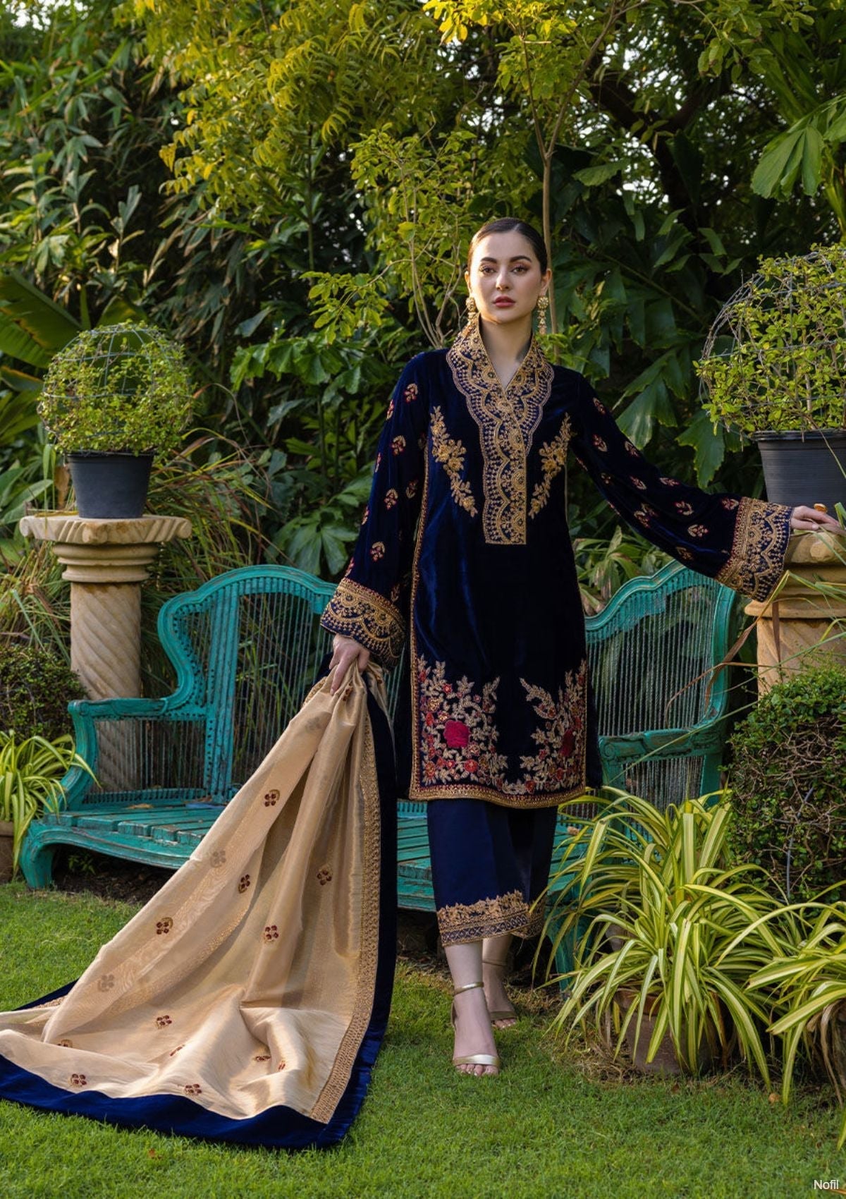 Winter Collection - Zainab Chottani - Velvet - ZCV#3 available at Saleem Fabrics Traditions
