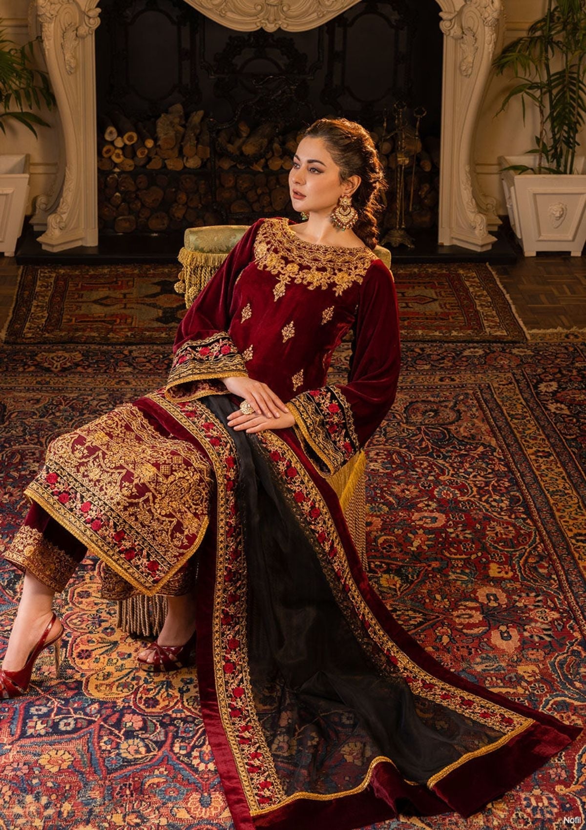 Winter Collection - Zainab Chottani - Velvet - ZCV#4 available at Saleem Fabrics Traditions