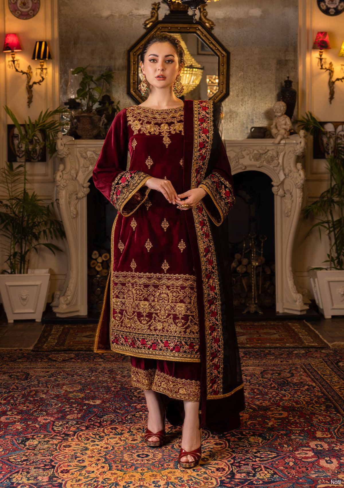 Winter Collection - Zainab Chottani - Velvet - ZCV#4 available at Saleem Fabrics Traditions