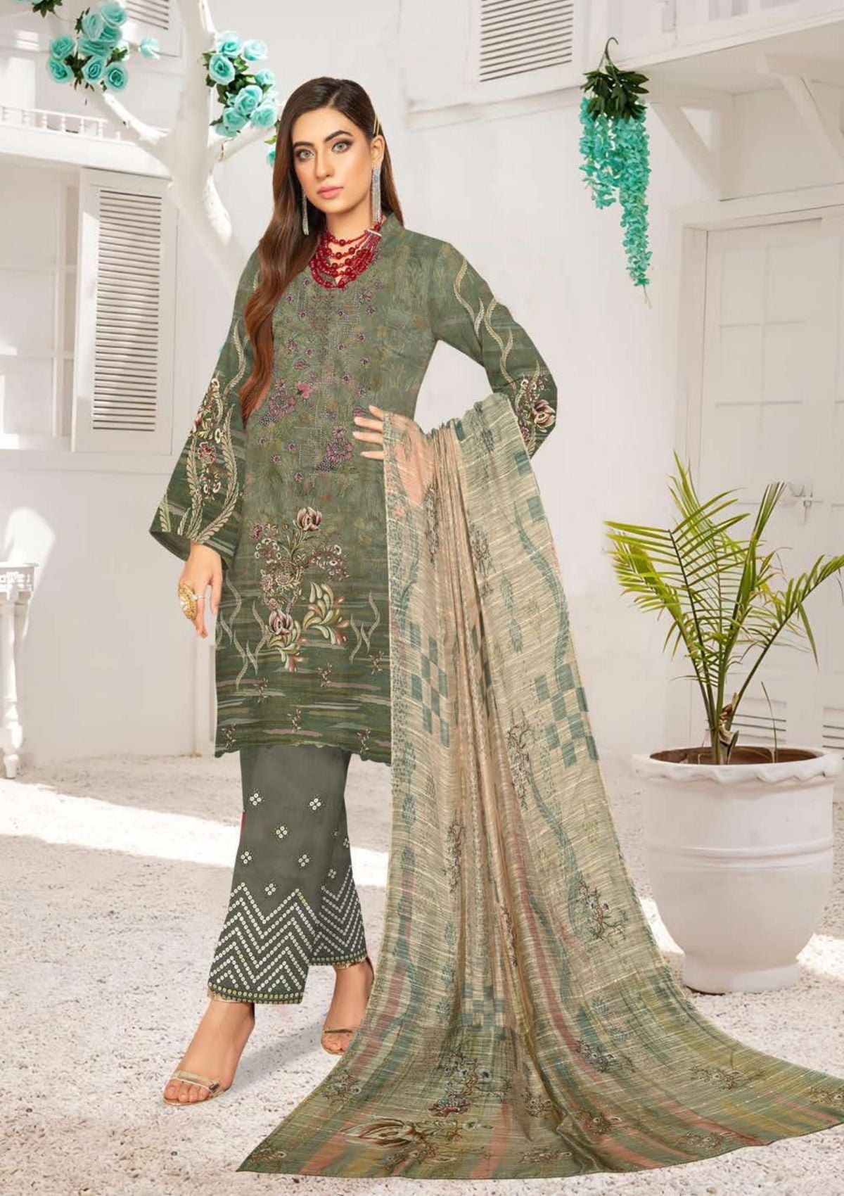 Winter Collection - Zara Meer - Viscose - V08 - D#9 available at Saleem Fabrics Traditions