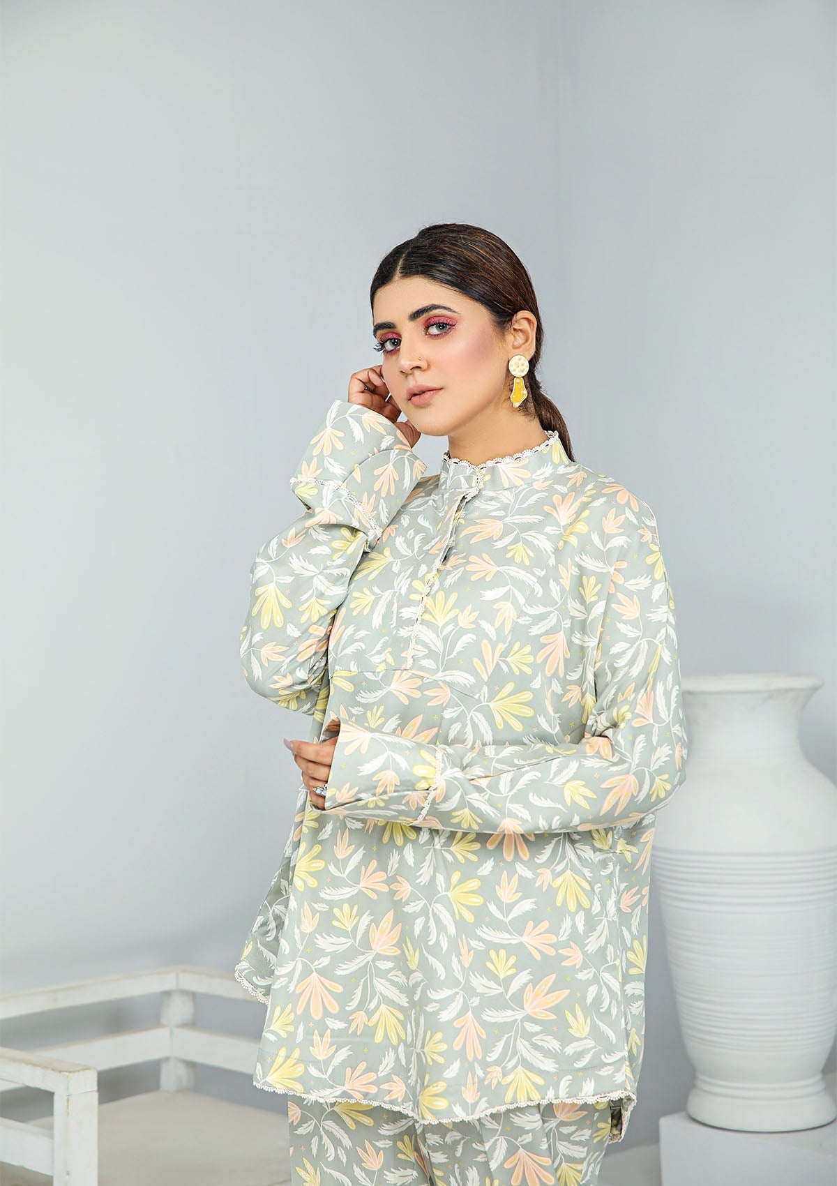 Winter Dress - Rubaaiyat - Printed Marina - 2 Pcs- D#11 available at Saleem Fabrics Traditions