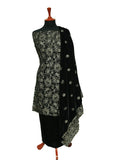 Winter Dress - Rubaaiyat - Velvet - 3-Pcs Black D#216 by Saleem Fabrics PK