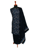 Winter Dress - Rubaaiyat - Velvet - 3-Pcs Blue D#28 by Saleem Fabrics PK