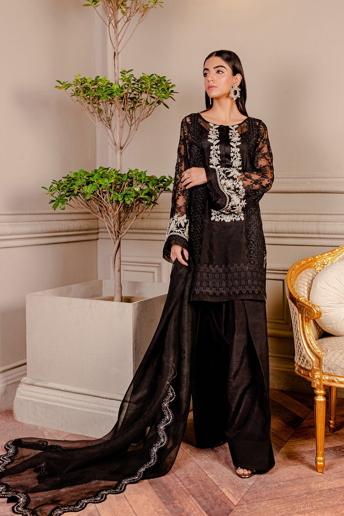 Formal Collection - Fozia Khalid - Lumieres Festive - VoL 3 - Raven Black