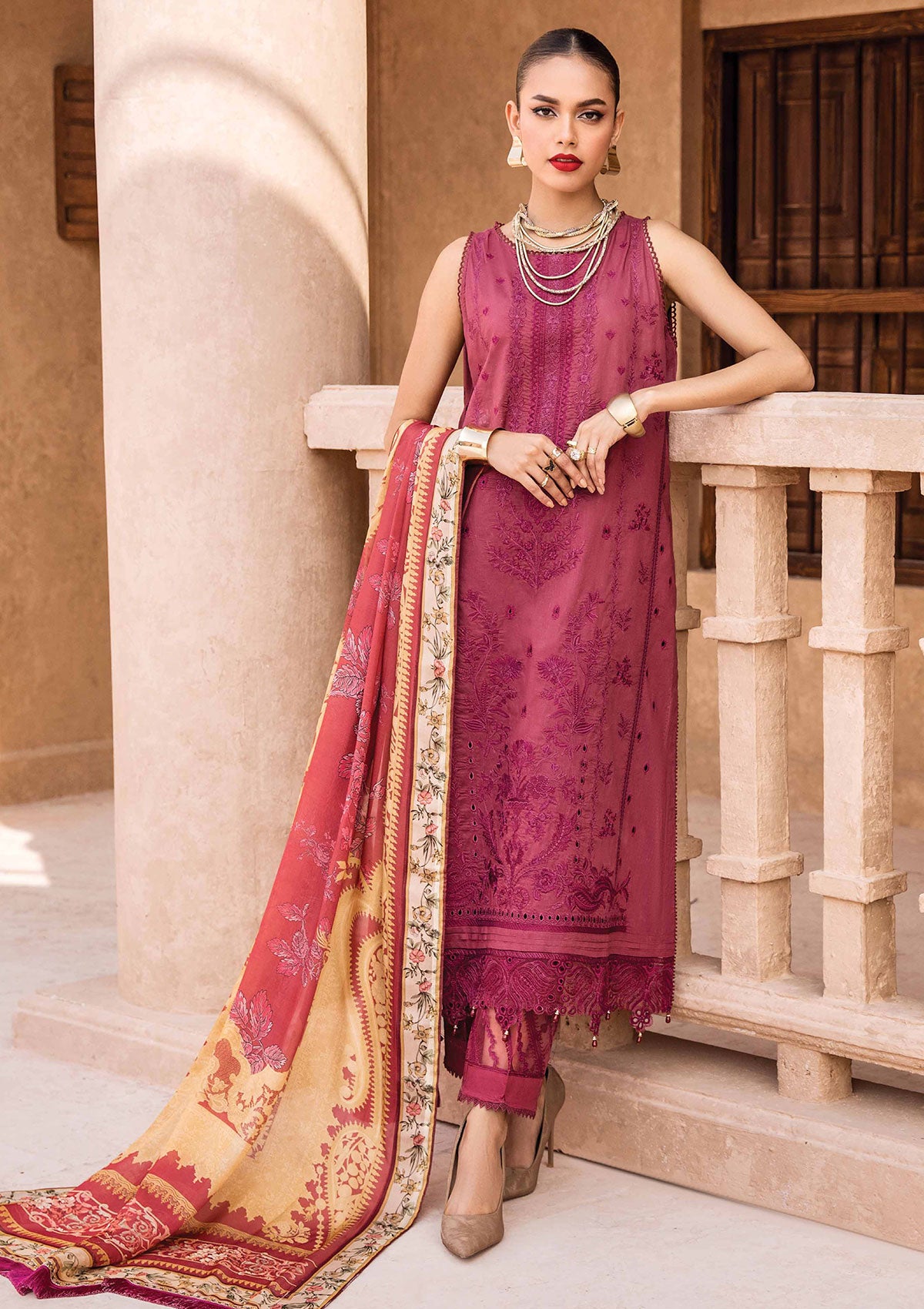 Lawn Collection - Shazme - Kamari - Luxury - SH#05 Crimson Candy