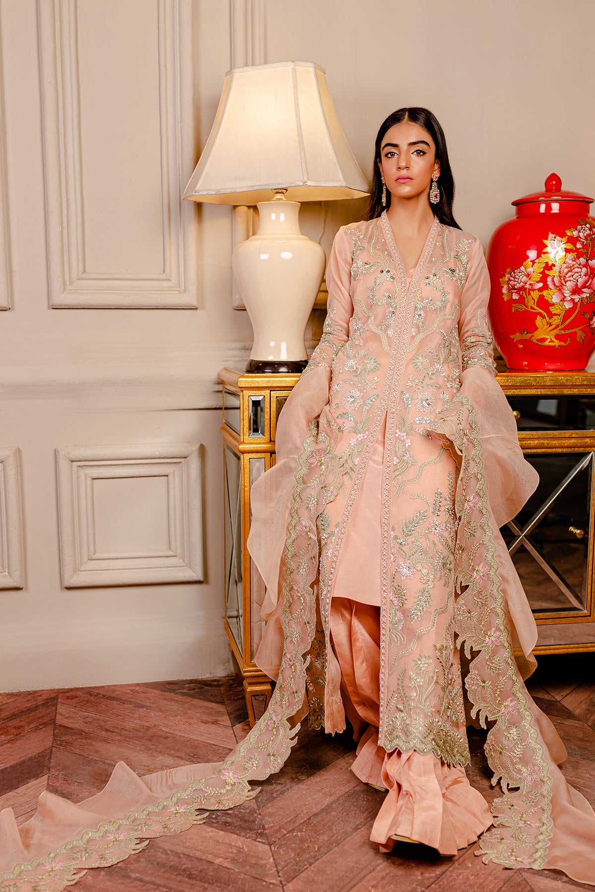 Formal Collection - Fozia Khalid - Lumieres Festive - VoL 3 - Juliet Peach